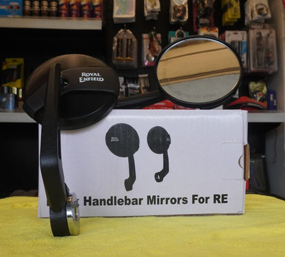 Bar End Mirrors for Bullet, Classic, Meteor, Hunter, Himalayan, Guerrilla, and Super Meteor